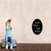 Adhesive Blackboard for Writing and Erasing with Chalk. | Wall Sticker. Non Removable Vinyl Sheet. Mod: Circle 28'5 cm Diameter view 2