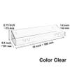 AMT 2 Pack Acrylic Floating Shelves, 15"L x 4.8"W, Clear Bathroom Wall Shelves, Bookshelves, Invisible Shelf For Office, Bedroom, Kitchen, Design with Hanging Slots for Sponge, Free Screws & Drill Bit view 3