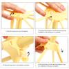 Cambom Foldable Pasta Drying Rack- Plastic Spaghetti Noodle Dryer with 10 Bar Handles Yellow view 2