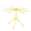 Cambom Foldable Pasta Drying Rack- Plastic Spaghetti Noodle Dryer with 10 Bar Handles Yellow view 3