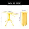 Cambom Foldable Pasta Drying Rack- Plastic Spaghetti Noodle Dryer with 10 Bar Handles Yellow view 4