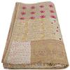 Sophia-Art Patola Cotton Patch Work Kantha Quilt, Kantha Blanket Bedspread, Patch Kantha Throw, King Kantha, Kantha Rallies Indian Sari Quilt, Size 90" X 108 view 1