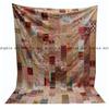 Sophia-Art Patola Cotton Patch Work Kantha Quilt, Kantha Blanket Bedspread, Patch Kantha Throw, King Kantha, Kantha Rallies Indian Sari Quilt, Size 90" X 108 view 2