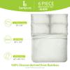 BAMPURE Luxury Bamboo Sheets Queen Size  100% Viscose from Bamboo, Ultra-Soft & Cooling, 6-Piece Queen Sheet Set, Deep Pocket Sheets for Hot Sleepers, Hotel Quality Bedding (Seaglass) view 4