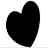Adhesive Blackboard for Writing and Erasing with Chalk. | Wall Sticker. Non Removable Vinyl Sheet. Mod: Heart 29'5 x 27'5 cms view 1