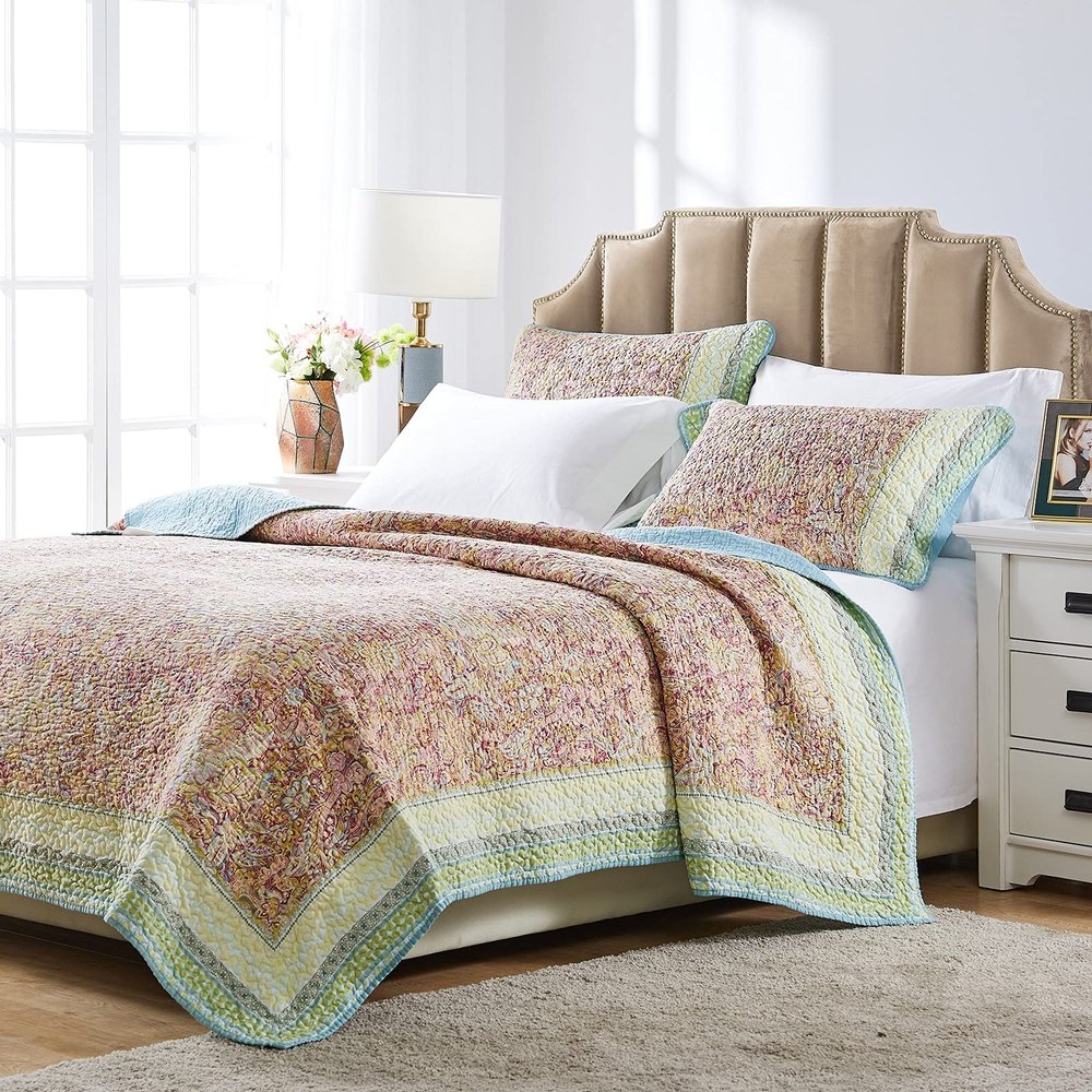 Barefoot Bungalow Palisades Pastel 3-Piece Quilt Set King 3 Piece