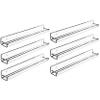 AMT 6 Pack Acrylic Floating Shelves, 15" L x 1.8" W, Clear Bathroom Wall Shelf, Bookshelves, Invisible Display for Office, Bedroom, Small Gap Allows Water to Escape, Free Screws & Drill Bit (Small) view 1