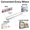 AMT 4 Pack Acrylic Floating Shelves, 15" L x 1.6" W, Clear Bathroom Wall Shelf, Bookshelves, Invisible Display for Office, Bedroom, Small Gap Allows Water to Escape, Free Screws & Drill Bit (Small) view 3