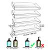 AMT 4 Pack Acrylic Floating Shelves, 15" L x 4" W, Clear Bathroom Wall Shelf, Bookshelves, Invisible Display for Office, Bedroom, Small Gap Allows Water to Escape, Free Screws & Drill Bit view 2