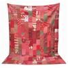 Sophia-Art Patola Cotton Patch Bedspread, Patch Kantha Throw, King Kantha, Kantha Rallies Indian Sari Quilt, Size 90" X 108" view 4
