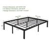 45MinST 18 Inch Platform Bed Frame/Easy Assembly Mattress Foundation / 3000lbs Heavy Duty Steel Slat/Noise Free/No Box Spring Needed,King view 2