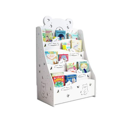 Bookcases Shelves Children's Desk can be Assembled Bookshelf Children's Floor Storage Rack Simple Baby (Color : White-A, Size : 80 * 33 * 60CM)