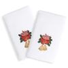 Authentic Hotel and Spa Christmas Bells Embroidered White Turkish Cotton Hand Towels (Set of 2) view 2