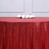 108" Red Sequin Round Tablecloth view 4