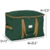 Covermates Keepsakes Adjustable Ornament Storage Bag  Heavy-Duty Polyester, Padded Dividers & FlexGrid Trays  Protective Holiday Ornament Organizer with Handles & Label Window, Green view 3