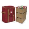Covermates Keepsakes Adjustable Ornament Storage Bag  Heavy-Duty Polyester, Padded Dividers & FlexGrid Trays  Protective Holiday Ornament Organizer with Handles & Label Window, Red view 1