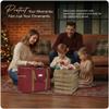 Covermates Keepsakes Adjustable Ornament Storage Bag  Heavy-Duty Polyester, Padded Dividers & FlexGrid Trays  Protective Holiday Ornament Organizer with Handles & Label Window, Red view 2