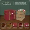 Covermates Keepsakes Adjustable Ornament Storage Bag  Heavy-Duty Polyester, Padded Dividers & FlexGrid Trays  Protective Holiday Ornament Organizer with Handles & Label Window, Red view 4