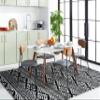 SAFAVIEH Area Rug 8x10 - Tulum Collection - Large - Black & Ivory, Moroccan Boho Tribal Design, Non-Shedding & Easy to Clean, Ideal for Living Room, Bedroom, Dining Space (TUL272Z) view 3