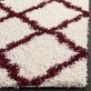 SAFAVIEH Dallas Shag Collection Accent Rug - 2'3" x 4', Ivory & Red, Trellis Design, Non-Shedding & Easy Care, 1.5-inch Thick Ideal for High Traffic Areas in Entryway, Living Room, Bedroom (SGD257R) view 1
