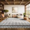 SAFAVIEH Area Rug 8x10 - Tulum Collection - Large - Ivory & Black, Moroccan Boho Distressed Design, Non-Shedding & Easy Cleaning, Ideal for Living Room, Bedroom, Office, Dining Space (TUL229B) view 1