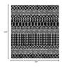 SAFAVIEH Area Rug 8x10 - Tulum Collection - Large - Black & Ivory, Moroccan Boho Distressed Design, Non-Shedding & Easy to Clean, Ideal for Living Room, Bedroom, Dining Space (TUL270Z) view 2