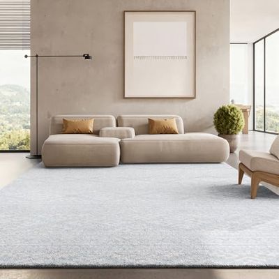 SAFAVIEH Area Rug 8x10 - Tulum Collection - Large - Light Grey & Ivory, Moroccan Boho Tribal Design, Non-Shedding & Easy to Clean, Ideal for Living Room, Bedroom, Dining Space (TUL272F)