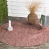 SAFAVIEH Washable Rug Outdoor Courtyard Collection - 5'3" Round, Red, Non-Shedding & Easy Cleaning, Ideal for Patio, Backyard, Mudroom (CY8522-36522) view 1