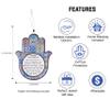 A&S Mezuzot Hamsa Wall Decor Evil Eye Charm Protection Amulet Home/Business Good Luck Charms in English/Hebrew Blessings (Multi Color Mosaic, English Blessings) view 2