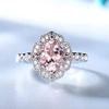 Bansriracha Solid Sterling Silver Cushion Morganite Rings for Women Engagement Anniversary Band Pink Gemstone Valentine's Gift (7) view 2