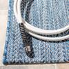 SAFAVIEH Outdoor Runner Rug 2'3"x20' - Courtyard Collection - Coastal Design, Navy & Grey, Durable & Easy Cleaning, Ideal for Patio, Entryway, Mudroom, Backyard (CY8022-36821) view 3