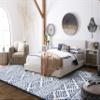 SAFAVIEH Area Rug 8x10 - Tulum Collection - Large - Ivory & Navy, Moroccan Boho Tribal Design, Non-Shedding & Easy to Clean, Ideal for Living Room, Bedroom, Dining Space (TUL272D) view 4