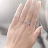 Bansriracha Solid Sterling Silver Cushion Morganite Rings for Women Engagement Anniversary Band Pink Gemstone Valentine's Gift (11) view 4