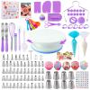Cake Decorating Supplies Kit Tools 356pcs, Nifogo Baking Accessories with Cake Turntable, Pastry Piping Bag, Piping Icing Tips for Beginners view 1