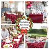 Hiasan Checkered Rectangle Tablecloth - Stain Resistant, Waterproof and Wrinkle Resistant Washable Table Cloth for Dining Room, Christmas, Outdoor Use, 54 x 108 Inch, Red and Black Gingham Pattern view 2