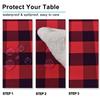 Hiasan Checkered Rectangle Tablecloth - Stain Resistant, Waterproof and Wrinkle Resistant Washable Table Cloth for Dining Room, Christmas, Outdoor Use, 54 x 108 Inch, Red and Black Gingham Pattern view 3