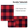 Hiasan Checkered Rectangle Tablecloth - Stain Resistant, Waterproof and Wrinkle Resistant Washable Table Cloth for Dining Room, Christmas, Outdoor Use, 54 x 108 Inch, Red and Black Gingham Pattern view 4