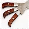Damascus Knife Custom Handmade 10" To 15" Rose Wood Chef knife Set Of 3 view 3