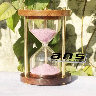 Sand Timer 1 Minute Pink Sand Solid Brass Direct Old Time Clock Beautiful Gift