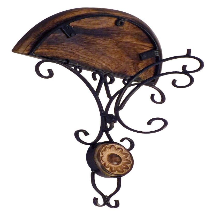 Indo Essentials Vian Combo/Pair of Wooden Wall Bracket Wall Hanging for Living Room
