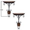 Indo Essentials Vian Combo/Pair of Wooden Wall Bracket Wall Hanging for Living Room view 3
