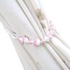 1 Pair High-Grade Ceramic Beads Curtain Rope Buckle Simple Decorative Curtain Bandage Tiebacks Rope Drapery Curtain Holdbacks (Pink) view 1