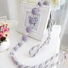 1 Pair Pastoral Style Curtain Bandage Rope Creative Simple Beaded Curtain Tiebacks Drape Bead Curtain Holdback Rope (Purple Gray) view 1