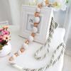 1 Pair Pastoral Style Curtain Bandage Rope Creative Simple Beaded Curtain Tiebacks Drape Bead Curtain Holdback Rope (Beige) view 1