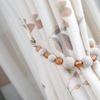 1 Pair Pastoral Style Curtain Bandage Rope Creative Simple Beaded Curtain Tiebacks Drape Bead Curtain Holdback Rope (Beige) view 2