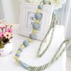 1 Pair Pastoral Style Curtain Bandage Rope Creative Simple Beaded Curtain Tiebacks Drape Bead Curtain Holdback Rope (Light Green) view 1