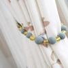 1 Pair Pastoral Style Curtain Bandage Rope Creative Simple Beaded Curtain Tiebacks Drape Bead Curtain Holdback Rope (Light Green) view 2