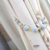 1 Pair Pastoral Style Curtain Bandage Rope Creative Simple Beaded Curtain Tiebacks Drape Bead Curtain Holdback Rope (Gray) view 2