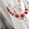 1 Pair Pastoral Style Curtain Bandage Rope Creative Simple Beaded Curtain Tiebacks Drape Bead Curtain Holdback Rope (Wine red) view 2