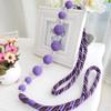 1 Pair Pastoral Style Curtain Bandage Rope Creative Simple Beaded Curtain Tiebacks Drape Bead Curtain Holdback Rope (Purple) view 1